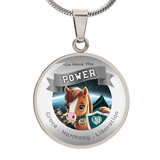 Horse  - Super Hero -  Power Animal Affirmation Pendant -  Grace Harmony Liberation - More Than Charms