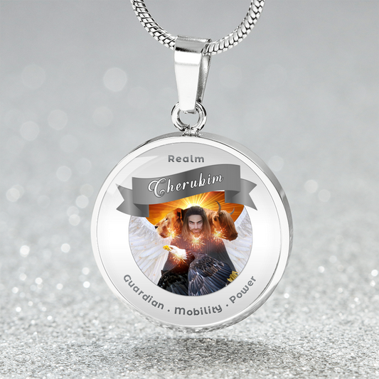 Cherubim - Angelic Realm Affirmation Pendant - More Than Charms
