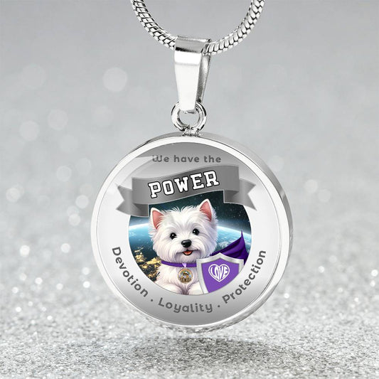 West Highland Terrier - Super Hero - Westie Dog Power Animal Affirmation Pendant - More Than Charms