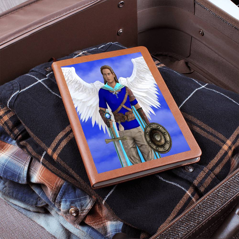 More Than Charms Archangel Michael Graphic Leather Journal