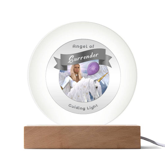 USB Circle Acrylic LED Light - More Than Charms -Guardian Angel - Surrender