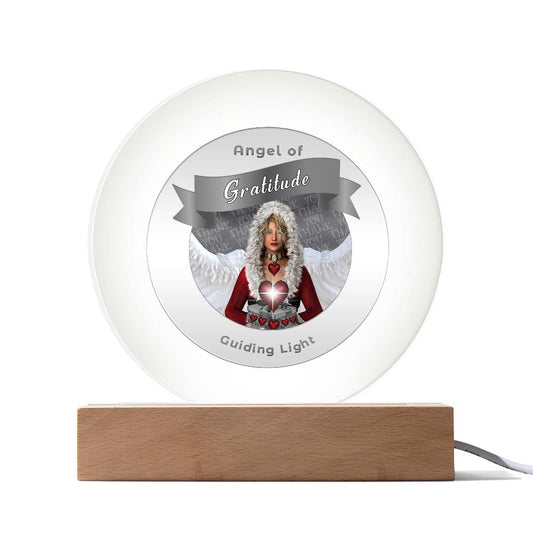 USB Circle Acrylic LED Light - More Than Charms -Guardian Angel -  Gratitude