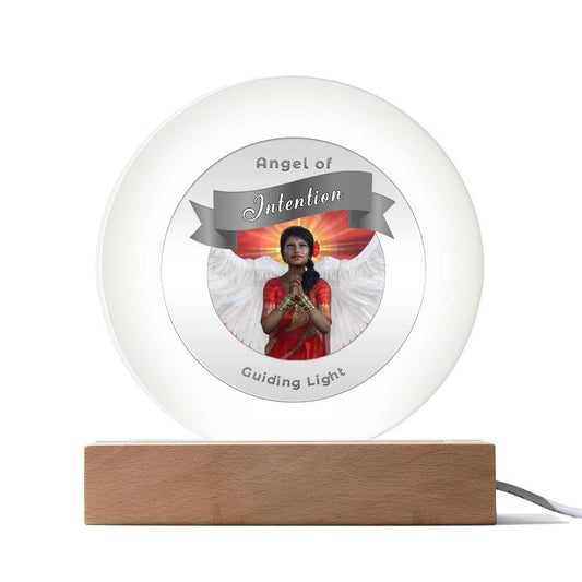 USB Circle Acrylic LED Light - More Than Charms -Guardian Angel - Intention