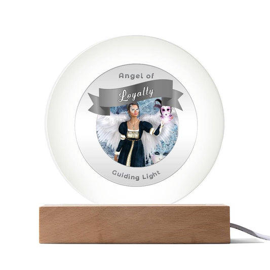 USB Circle Acrylic LED Light - More Than Charms -Guardian Angel - Loyalty