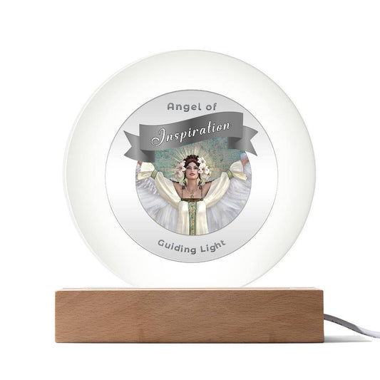 USB Circle Acrylic LED Light - More Than Charms -Guardian Angel - Inspiration