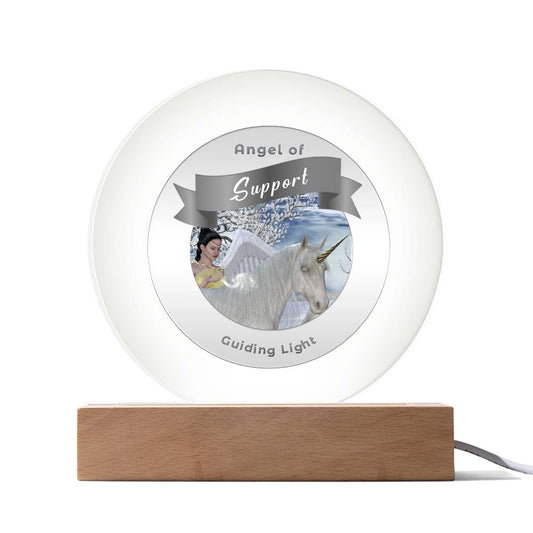 USB Circle Acrylic LED Light - More Than Charms -Guardian Angel - Support