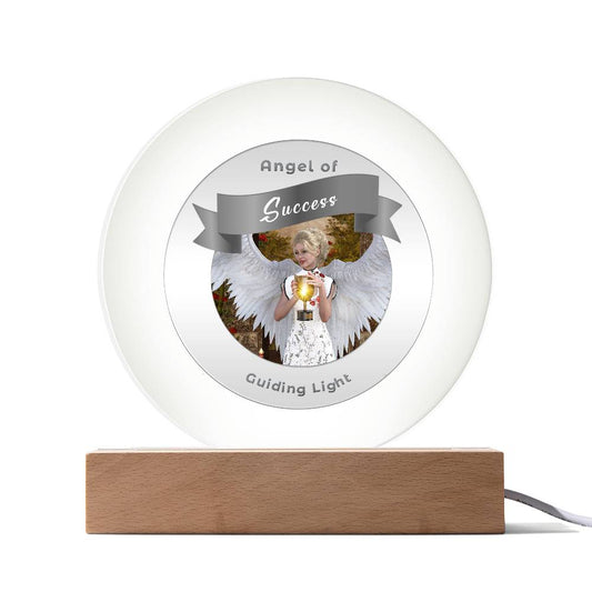 USB Circle Acrylic LED Light - More Than Charms -Guardian Angel - Success