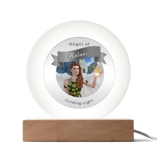 USB Circle Acrylic LED Light - More Than Charms -Guardian Angel - Balance