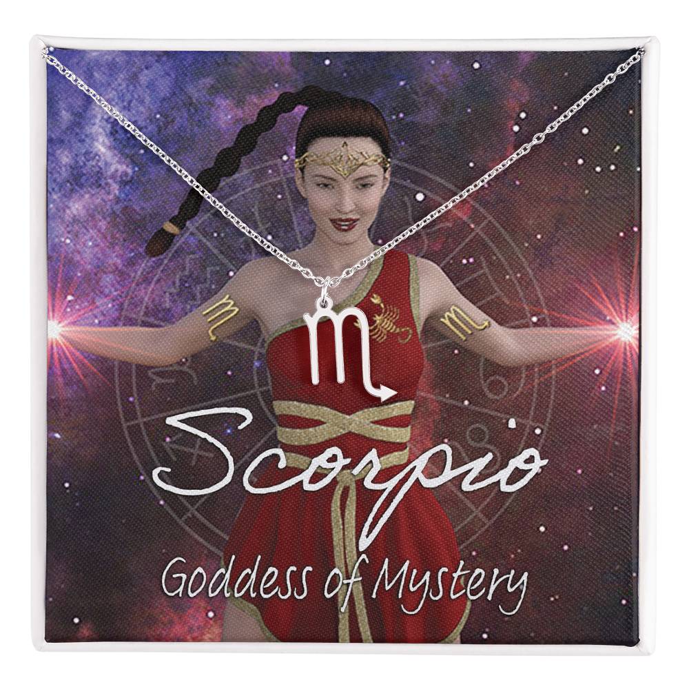 More Than Charms Scorpio Goddess Star Sign Necklace
