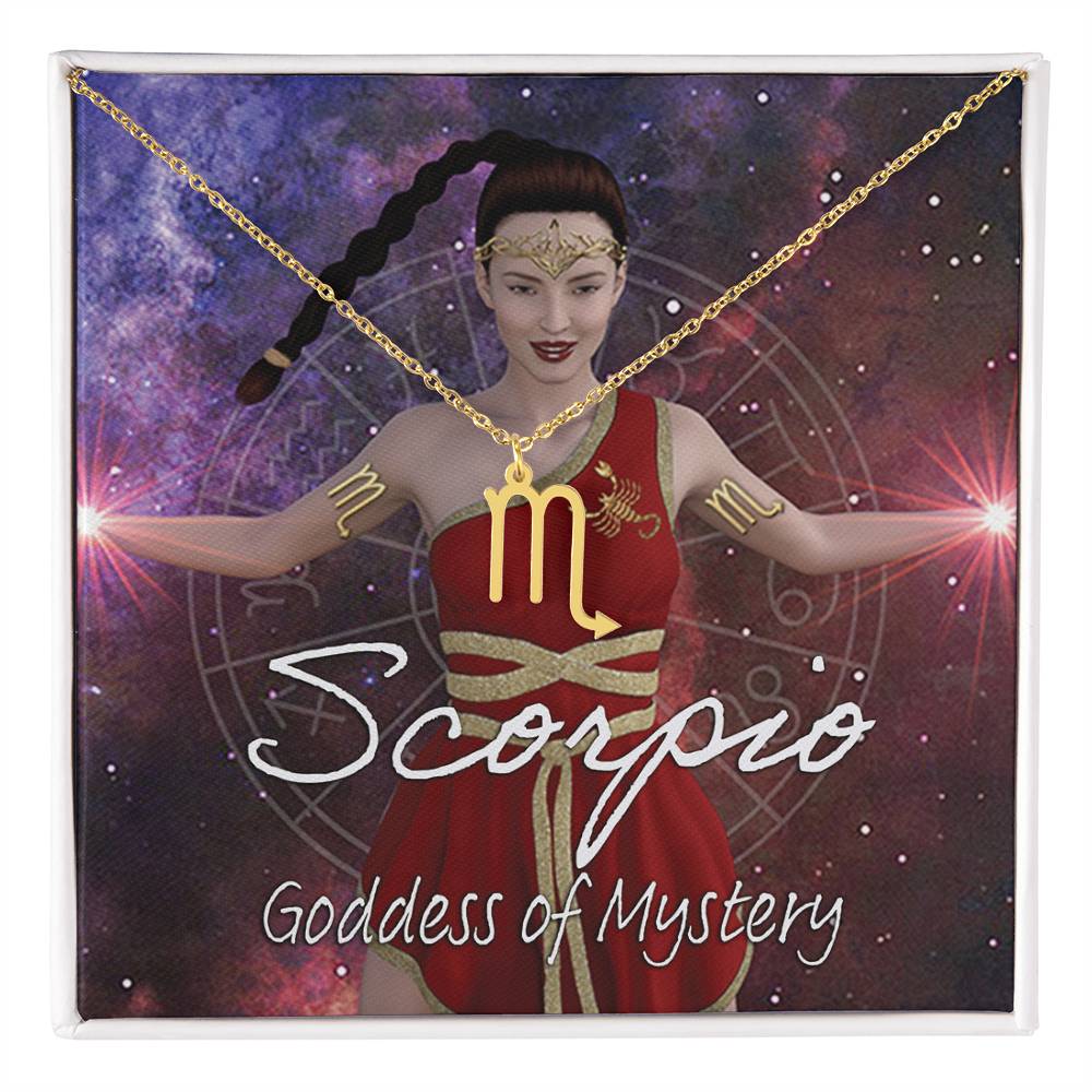 More Than Charms Scorpio Goddess Star Sign Necklace