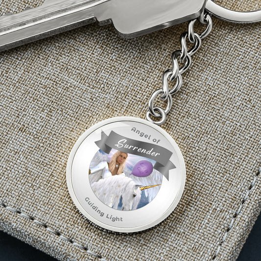 Surrender - Guardian Angel Affirmation Keychain - More Than Charms