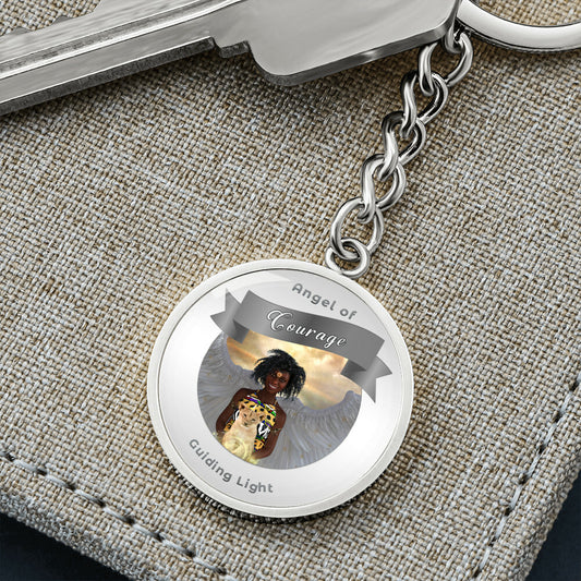 Courage - Guardian Angel Affirmation Keychain - More Than Charms