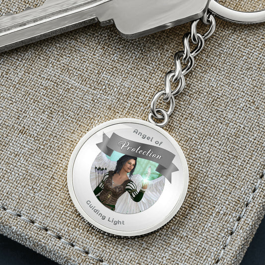 Protection - Guardian Angel Affirmation Keychain - More Than Charms