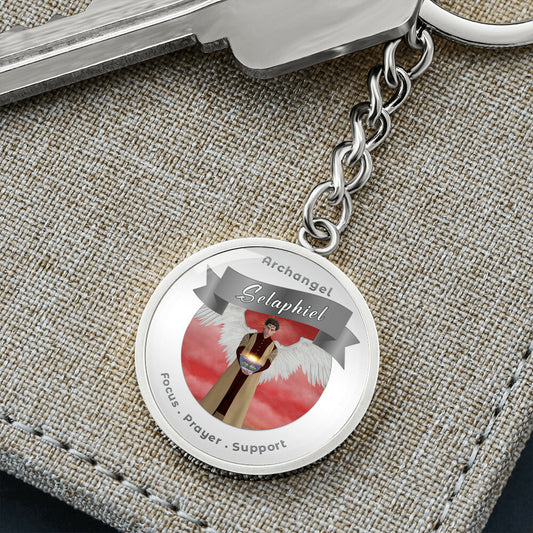Archangel Selaphiel - Affirmation Keychain - More Than Charms