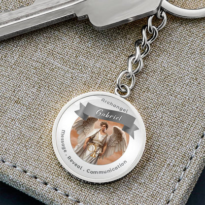 Archangel Gabriel - Archangel Affirmation Keychain For Messages, Revelation & Communication - More Than Charms