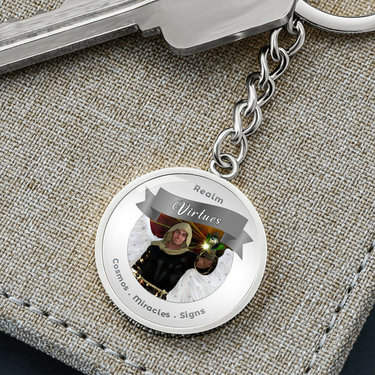 Virtues - Angelic Realm Affirmation Keychain - More Than Charms