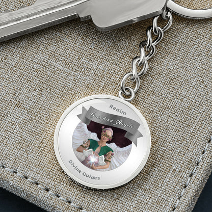 Guardian Angels - Angelic Realm Affirmation Keychain For Divine Guidance - More Than Charms