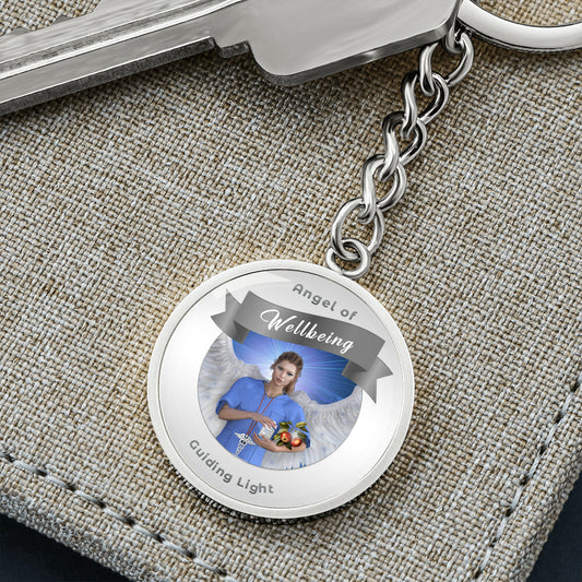 Wellbeing - Guardian Angel Affirmation Keychain - More Than Charms