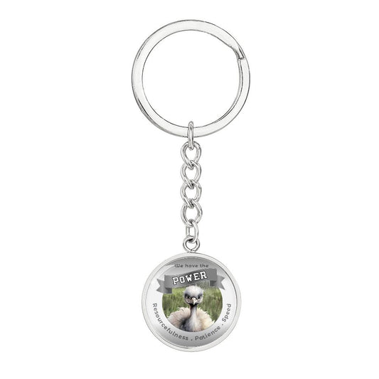 Ostrich  - Power Animal  Affirmation Keychain - More Than Charms