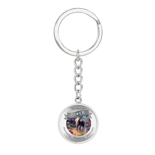 Elephant  - Power Animal  Affirmation Keychain - More Than Charms