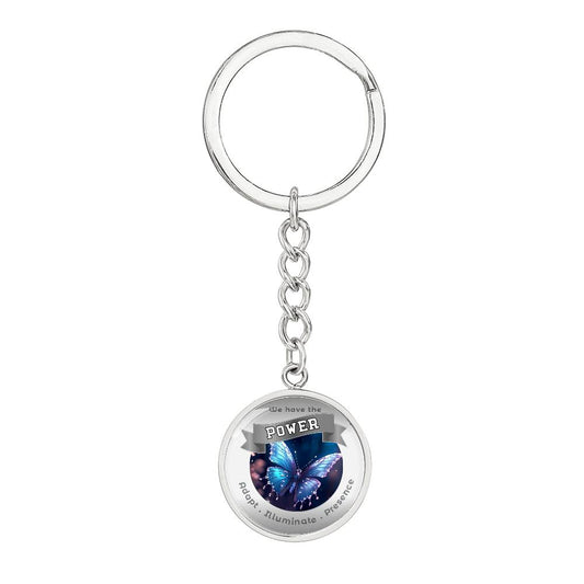 Blue Butterfly  - Power Animal  Affirmation Keychain - More Than Charms