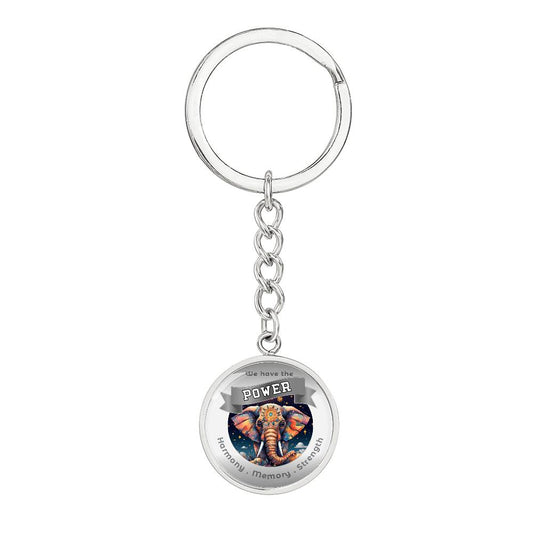 Elephant 2  - Power Animal  Affirmation Keychain - More Than Charms