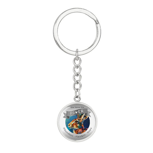 Rabbit Power Animal Affirmation Keychain - More Than Charms