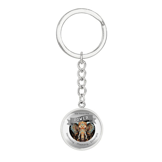 Elephant 3  - Power Animal  Affirmation Keychain - More Than Charms