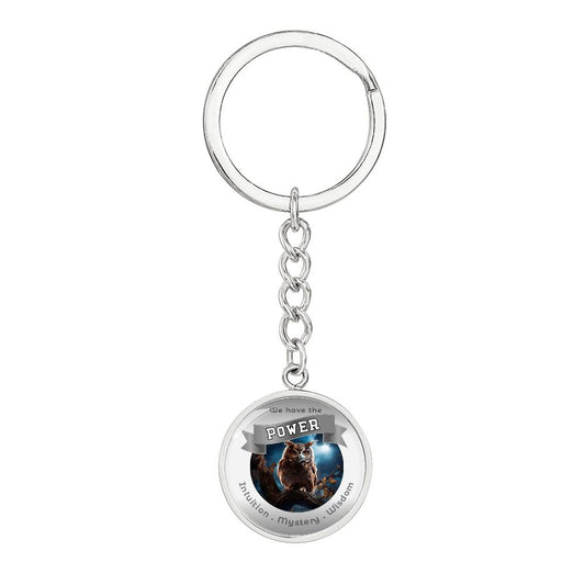 Owl Power Animal Affirmation Keychain - More Than Charms