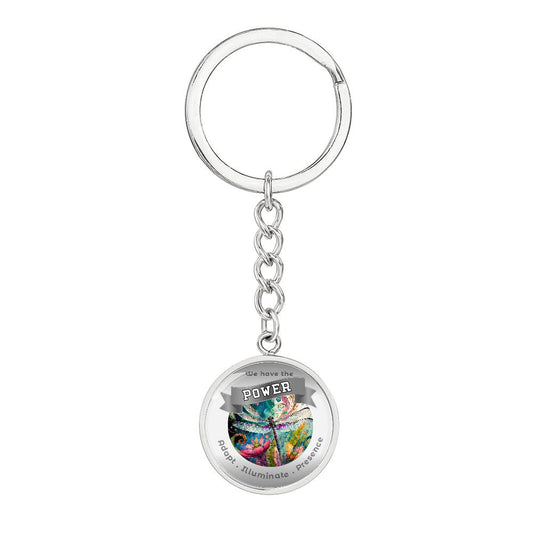 Dragonfly  - Power Animal  Affirmation Keychain - More Than Charms