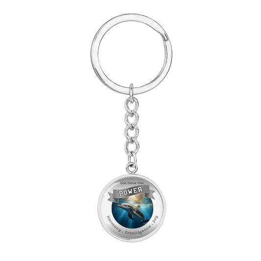 Dolphin  - Power Animal  Affirmation Keychain - More Than Charms