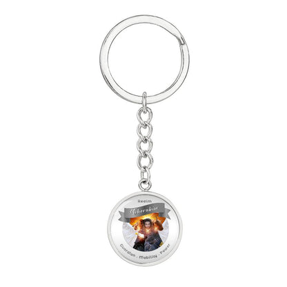 Cheribum- Angelic Realms Affirmation Keychain For Mobility, Power & Guardian - More Than Charms