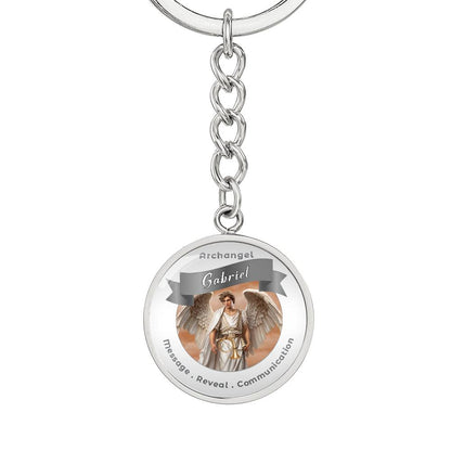 Archangel Gabriel - Archangel Affirmation Keychain For Messages, Revelation & Communication - More Than Charms