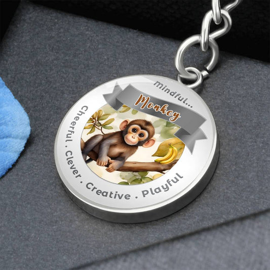 Monkey - Power Animal Affirmation Keychain - More Than Charms