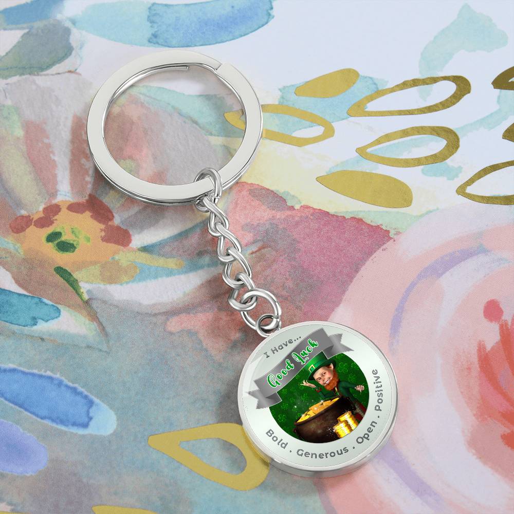 Good Luck Leprechaun  Affirmation Keychain - More Than Charms