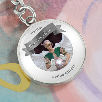 Guardian Angels - Angelic Realm Affirmation Keychain For Divine Guidance - More Than Charms