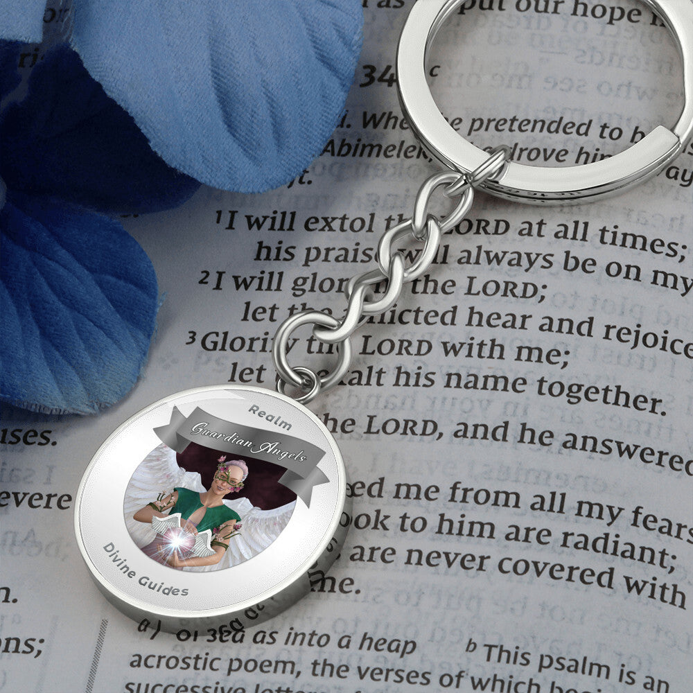 Guardian Angels - Angelic Realm Affirmation Keychain For Divine Guidance - More Than Charms