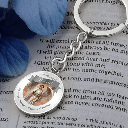 Archangel Gabriel - Archangel Affirmation Keychain For Messages, Revelation & Communication - More Than Charms