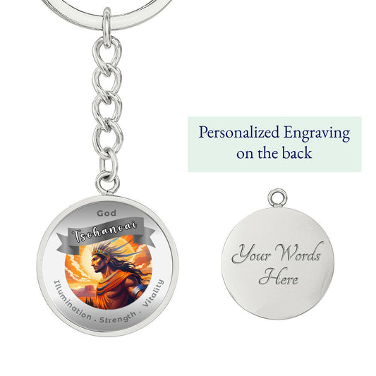 Tsohanoai - Affirmation Keychain For illumination Strength Vitality Loyalty- More Than Charms