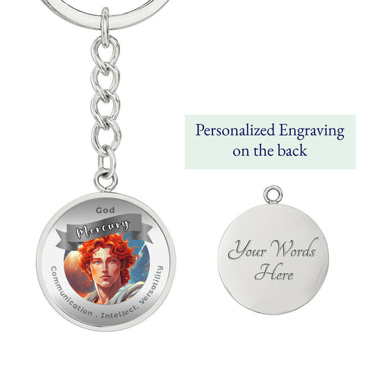 Mercury- Affirmation Keychain For Communication Intellect Versatility - More Than Charms