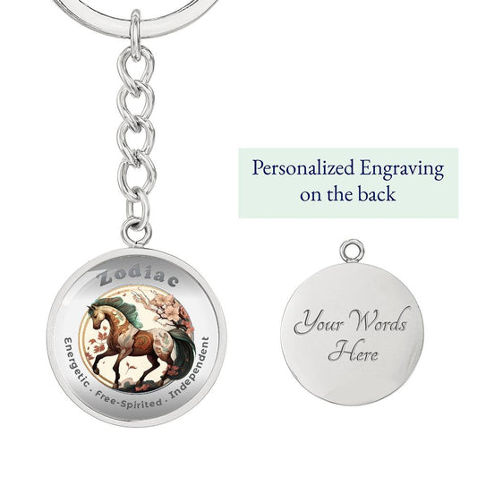 Horse - Chinese Zodiac - Affirmation Keychain - More Than Charms