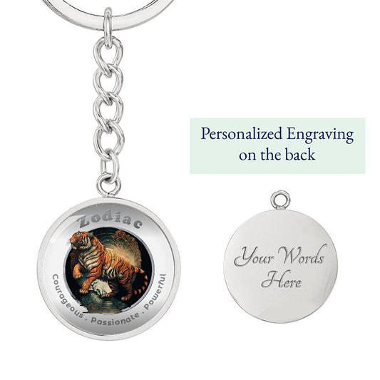 Tiger - Chinese Zodiac - Affirmation Keychain - More Than Charms