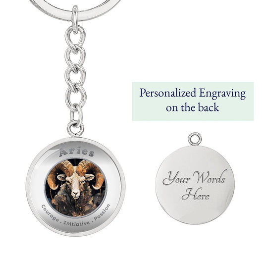 Aries - Affirmation Keychain - More Than Charms