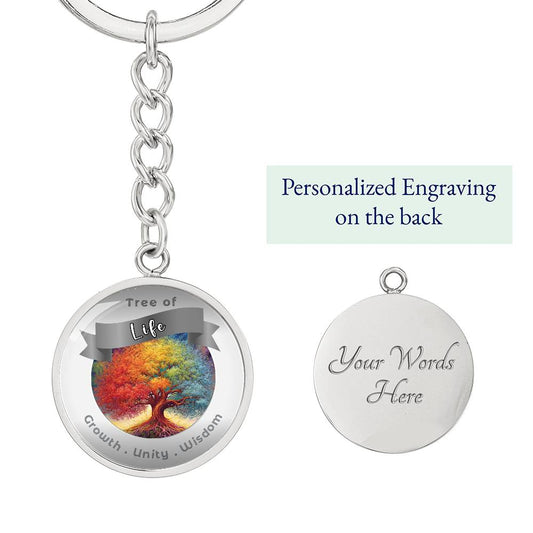 Tree of Life Affirmation Keychain - Growth, Unity & Wisdom- More Than Charms