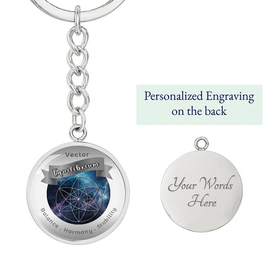 Vector Equilibrium  - Affirmation Keychain - More Than Charms