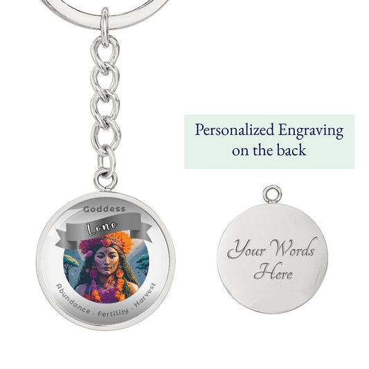 Goddess Lono - Affirmation Keychain For Abundance Fertility Harvest- More Than Charms