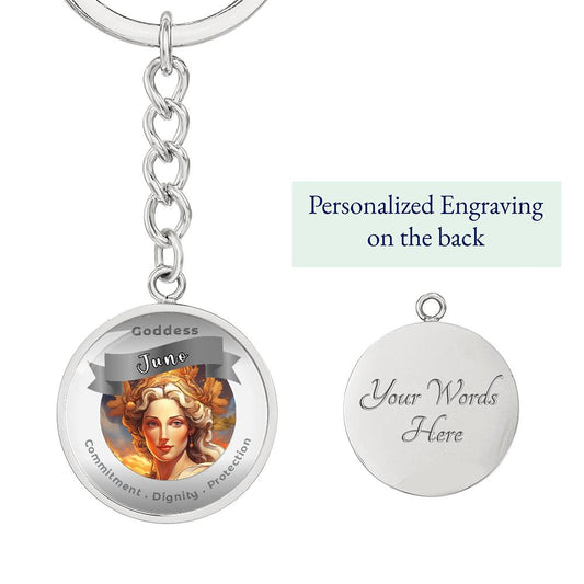 Goddess Juno - Affirmation Keychain For Commitment Dignity Protection - More Than Charms