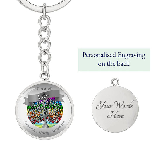 Tree of Life Affirmation Keychain - Growth, Unity & Wisdom- More Than Charms