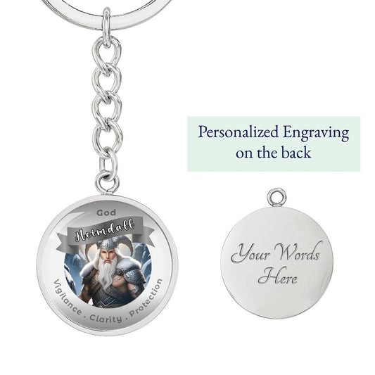 Heimdall - Affirmation Keychain For Vigilance  Clarity Protection - More Than Charms