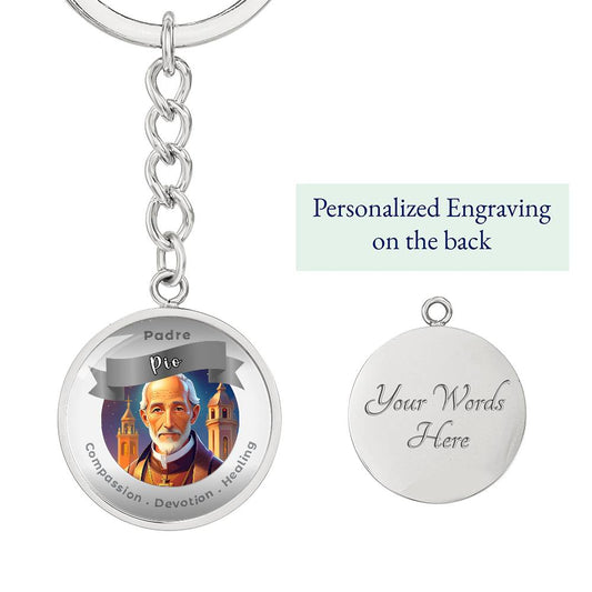 Padre Pio - Affirmation Keychain - More Than Charms